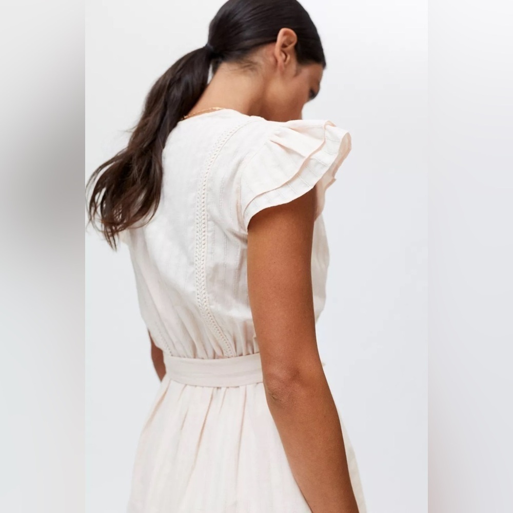 MINKPINK Pink Flutter Sleeve Sundress MINKPINK Kelsey Mini Wrap Dress - Picture 4 of 11